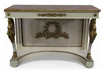 MARBLE TOP CONSOLE TABLE