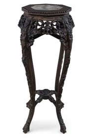 CARVED ASIAN PLANT STAND