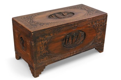CARVED CAMPHOR CHEST