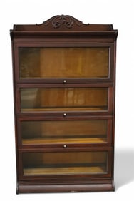 4 STACK MAHOGANY LAWYER'S BOOKCASE