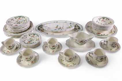 LARGE FRENCH PORCELAIN DISH SET