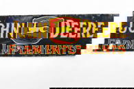 JOHN DEERE W/3-LEG LOGO PORCELAIN SIGN (TAC)