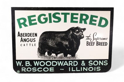 REGISTERED ABERDEEN ANGUS METAL SIGN (TAC)
