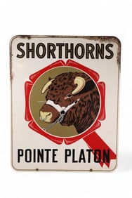 SHORTHORNS "POINTE PLATON" METAL SIGN (TAC)