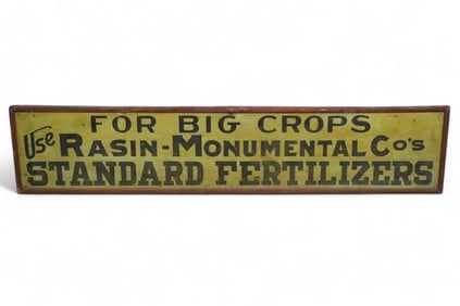 RASIN MONUMENTAL STANDARD FERTILIZER WOOD SIGN