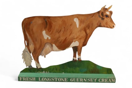 FRESH LONGSTONE GUERNSEY CREAM METAL SIGN