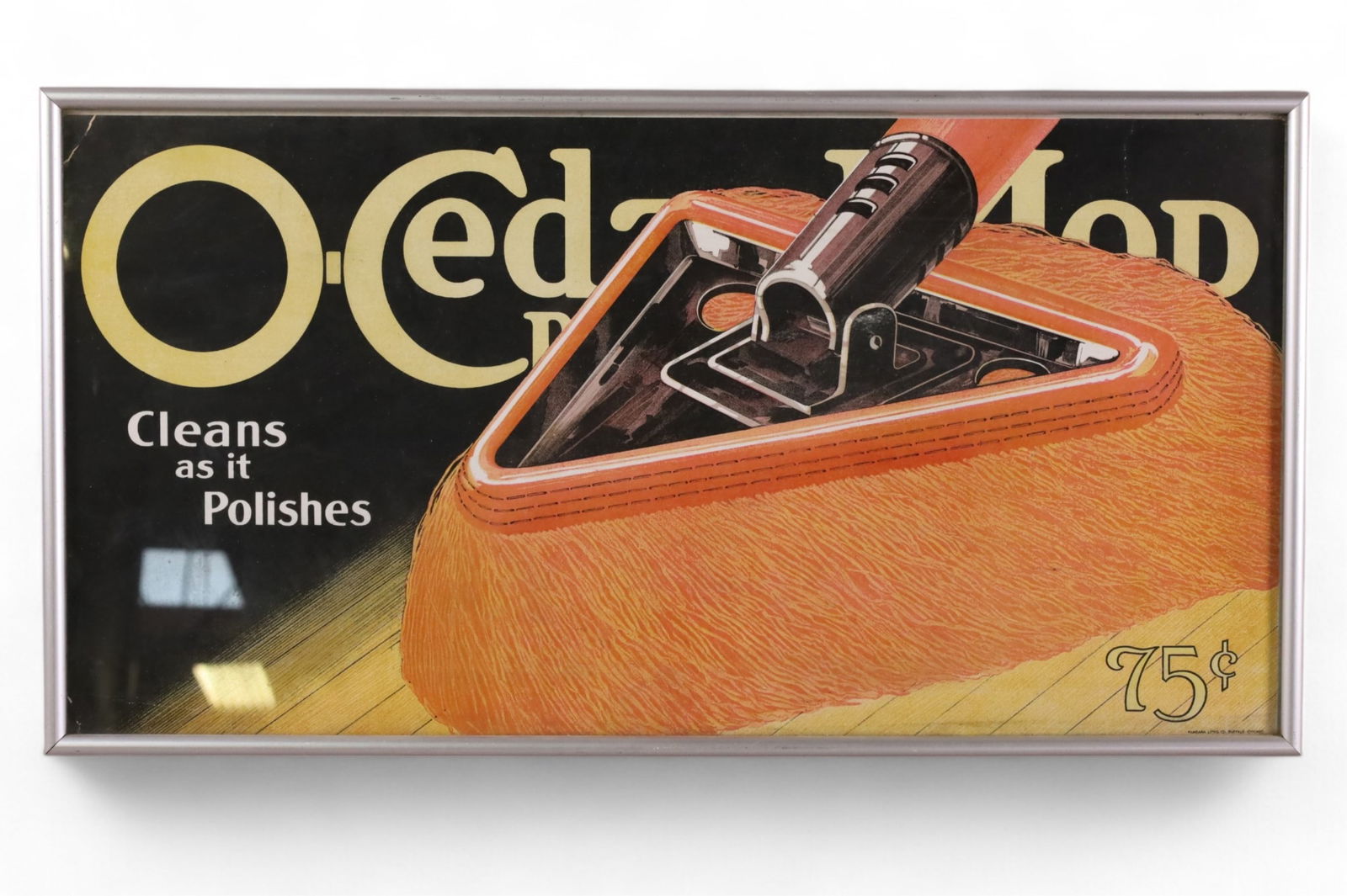 O-CEDAR MOP CARDBOARD SIGN FRAMED (1 of 3)