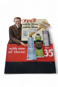 COLGATE & PALMOLIVE SHAVING CREAM SIGN