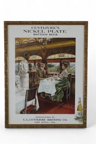CENTLIVER'S NICKEL PLATE BOTTLE BEER POSTER