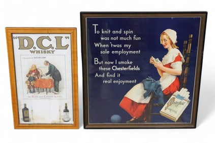 CHESTERFIELD CIGARETTES & D.C.L. WHISKY SIGNS