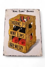 "NINE ELMS" BREWERY PORCELAIN SIGN
