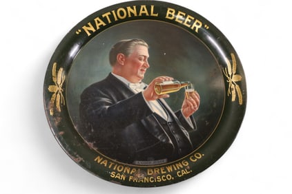 "NATIONAL BEER" SAN FRANCISO METAL TRAY (TAC)
