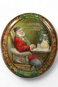 RUHSTALLER BREWERY SACRAMENTO METAL TRAY