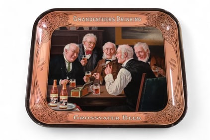 GROSSVATER BEER METAL TRAY (TAC)