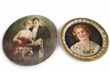 EDELWEISS & BUDWEISER METAL TRAYS