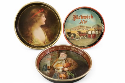 HAFFENREFFER, NEUWEILER & FEIGENSPAN METAL TRAYS