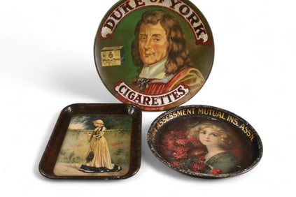 3-METAL ADVERTISING TRAYS