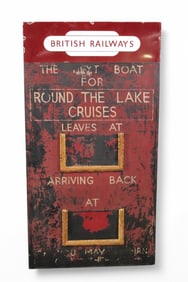 BRITISH RAILWAYS BOAT CRUISE SIGN