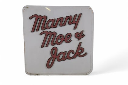 MANNY, MOE, & JACK PLASTIC SIGN