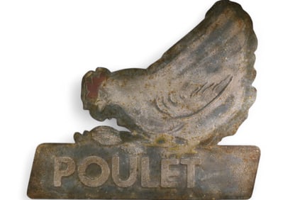 FANTASY POULET (CHICKEN) METAL SIGN