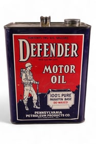 DEFENDER MOTOR OIL TWO GALLON CAN