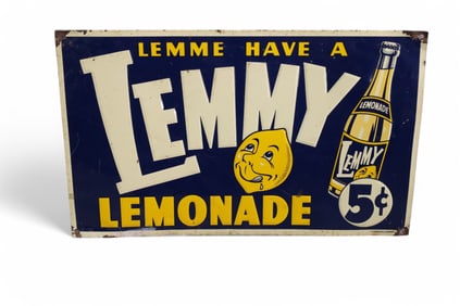 LEMMY LEMONADE W/ BOTTLE METAL SIGN (TAC)