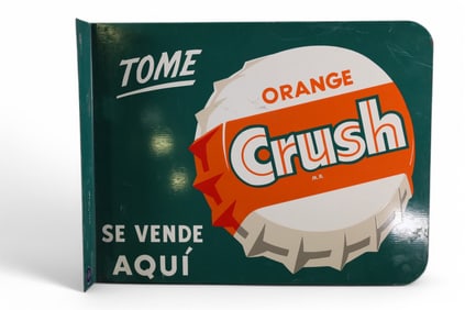 TOME ORANGE CRUSH W/ BOTTLE CAP LOGO SIGN (TAC)