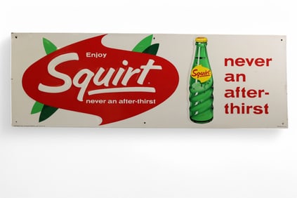 ENJOY SQUIRT W/ BOTTLE METAL SIGN (TAC)