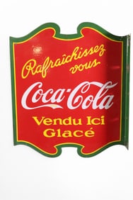 FRENCH CANADIAN COCA-COLA PORCELAIN SIGN (TAC)