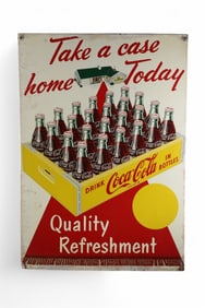COCA-COLA "TAKE HOME A CASE" METAL SIGN (TAC)