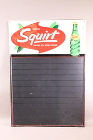 ENJOY SQUIRT W/ BOTTLE MENU METAL SIGN (TAC)