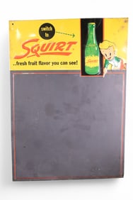 SQUIRT W/BOY LOGO MENU METAL SIGN (TAC)