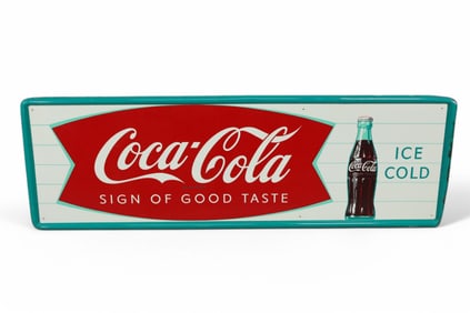 COCA-COLA 'SIGN OF GOOD TASTE" METAL SIGN (TAC)