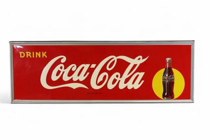 DRINK COCA-COLA W/ BOTTLE METAL SIGN (TAC)