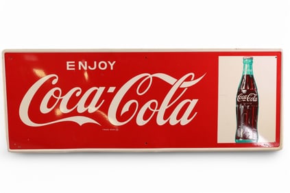 ENJOY COCA-COLA W/ BOTTLE METAL SIGN (TAC)