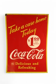 COCA-COLA "TAKE A CASE HOME TODAY" SIGN (TAC)