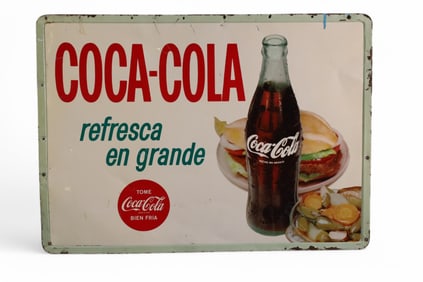 COCA-COLA "REFRESHMENT AREA" METAL SIGN (TAC)