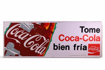 SPANISH COCA-COLA W/ LOGO METAL SIGN (TAC)