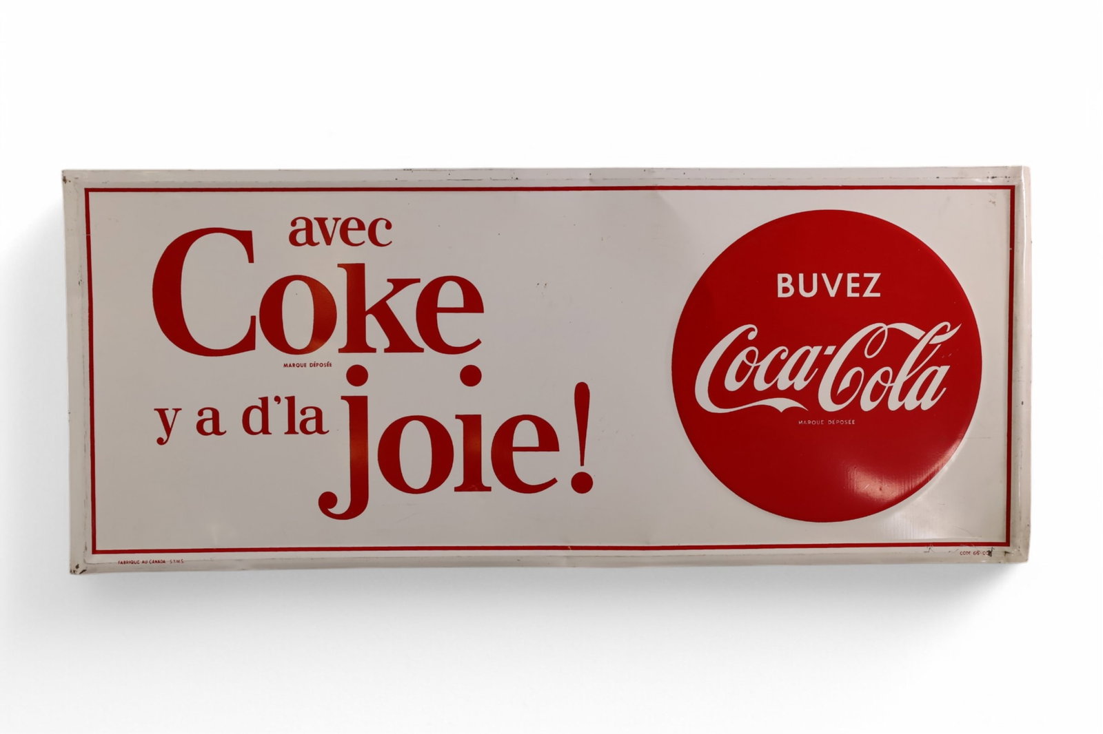 FRENCH/CANADA COCA-COLA METAL SIGN (TAC) (1 of 4)