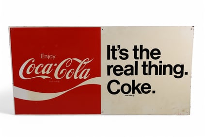 ENJOY COCA COLA W/ WAVY LOGO METAL SIGN (TAC)
