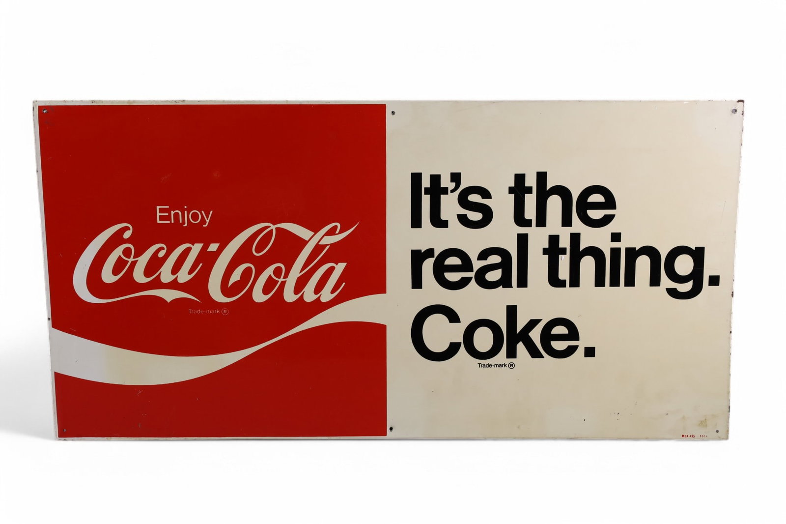 ENJOY COCA COLA W/ WAVY LOGO METAL SIGN (TAC) (1 of 4)