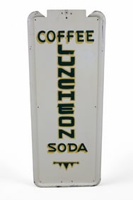 (COCA-COLA) PILASTER SIGN W/HAND PAINTING (TAC)