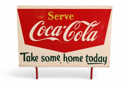 COCA-COLA "TAKE SOME HOME TODAY" RACK SIGN (TAC)