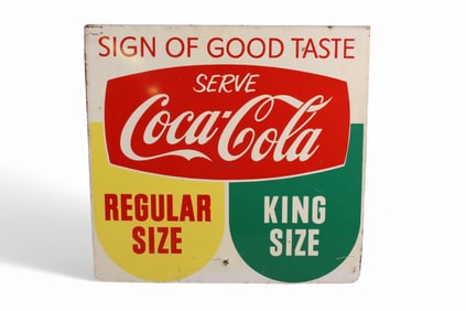COCA-COLA REGULAR/KING METAL SIGN (TAC)