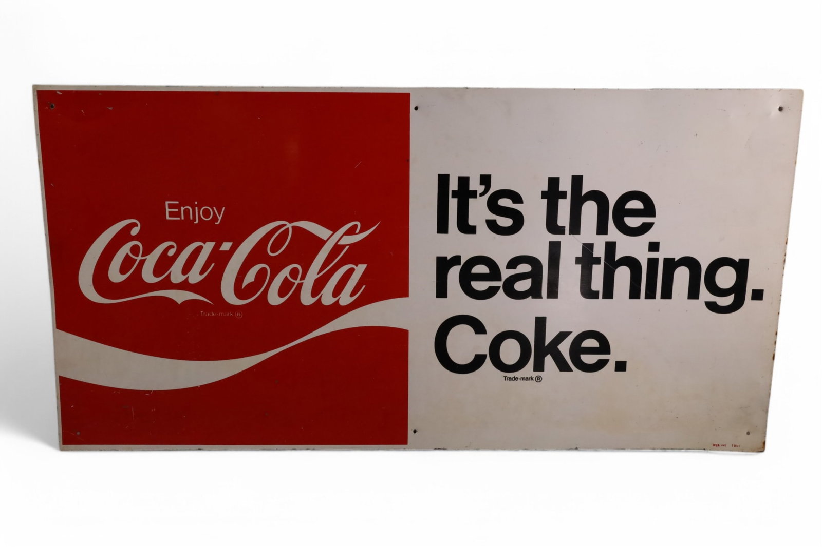 "IT'S THE REAL THING" COKE TIN SIGN (1 of 4)