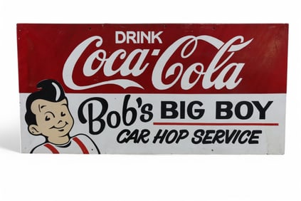 COCA COLA BOB'S BIG BOY METAL SIGN