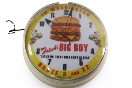 BOB'S BIG BOY NEON CLOCK (AS IS)