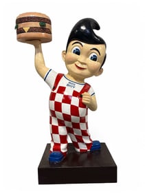 ALMOST 7 FOOT TALL BOB'S BIG BOY FIBERGLASS FIGURE