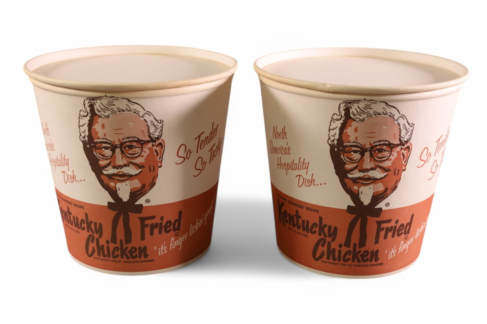 2 1954 KENTUCKY FRIED CHICKEN PAPER BUCKETS (1 of 5)
