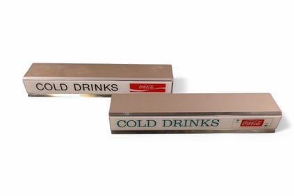 2 COCA COLA LIGHT UP SIGNS